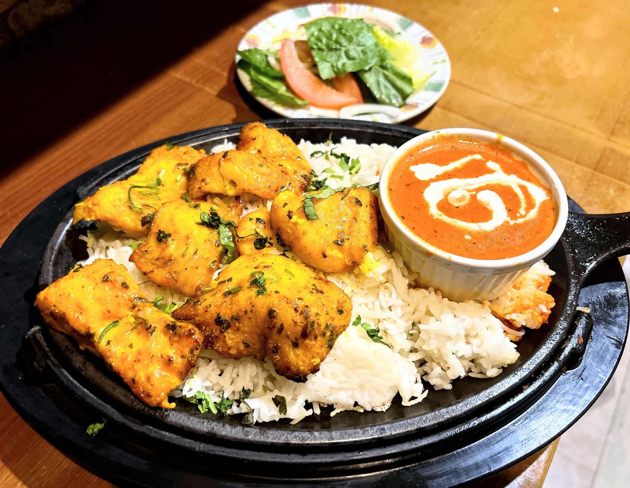 GRILLED PRAWNS or BASA FISH (GF)